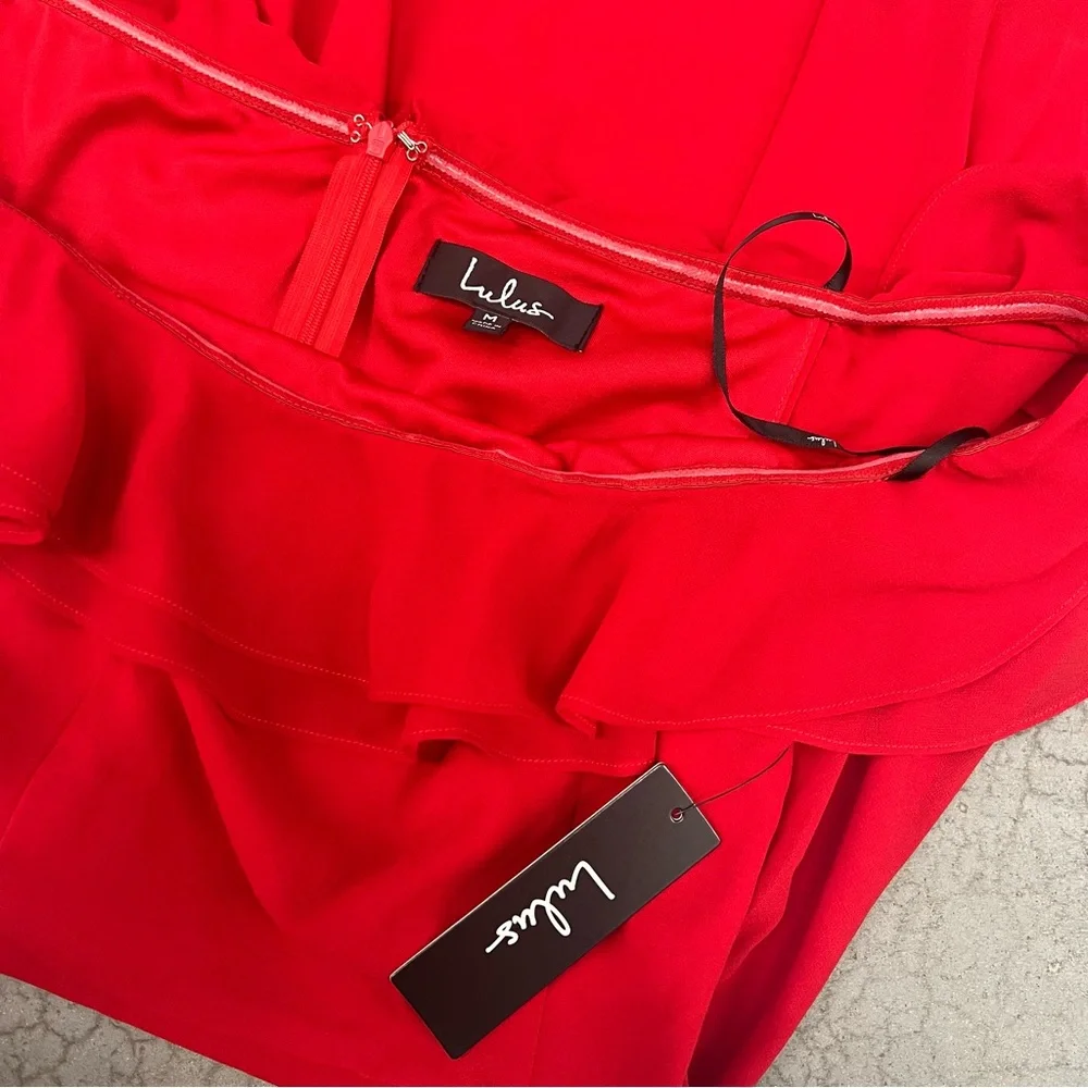 Red Ruffle Dress - Picture 9 of 10